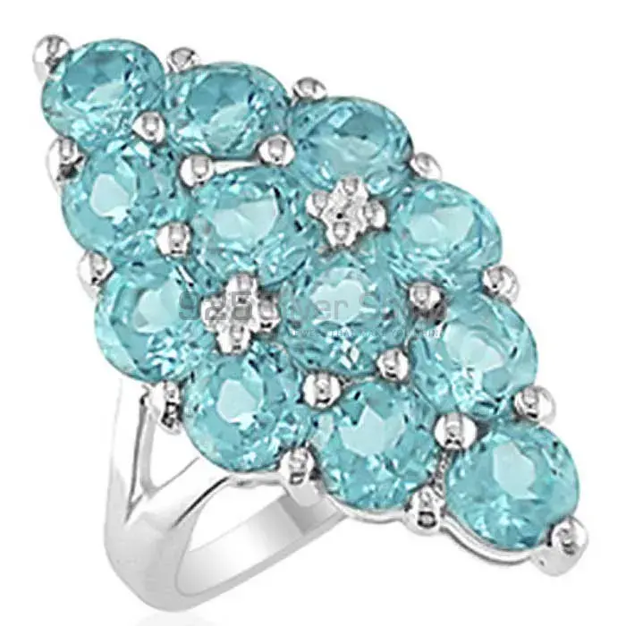 925 Sterling Silver Rings In Blue Topaz Gemstone Jewelry 925SR1967_1