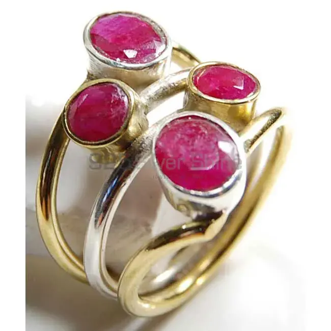 Inexpensive 925 Sterling Silver Rings Wholesaler In Dyed Ruby Gemstone Jewelry 925SR3728