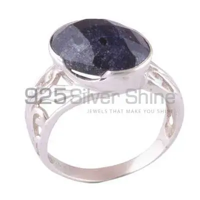 Inexpensive 925 Sterling Silver Rings Wholesaler In Dyed Sapphire Gemstone Jewelry 925SR3571
