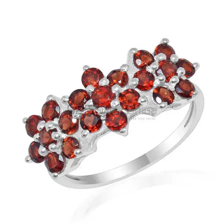 Inexpensive 925 Sterling Silver Rings Wholesaler In Garnet Gemstone Jewelry 925SR1663_0