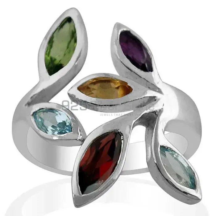 Inexpensive 925 Sterling Silver Rings Wholesaler In Multi Gemstone Jewelry 925SR1426