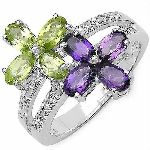 Inexpensive 925 Sterling Silver Rings Wholesaler In Multi Gemstone Jewelry 925SR3255