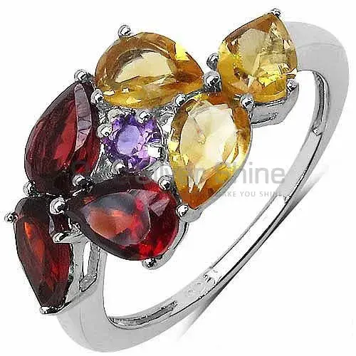 Inexpensive 925 Sterling Silver Rings Wholesaler In Multi Gemstone Jewelry 925SR3334