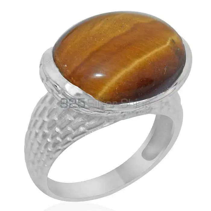 Inexpensive 925 Sterling Silver Rings Wholesaler In Tiger's Eye Gemstone Jewelry 925SR1888