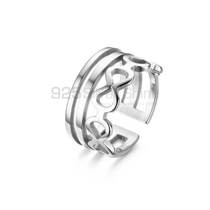 Infinite Love Heart Plain Ring In Sterling Silver INMR341