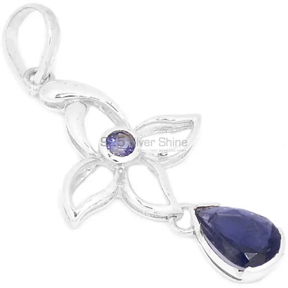 Iolite Gemstone Pendants In 925 Fine Silver Jewelry 925SP273-4_0