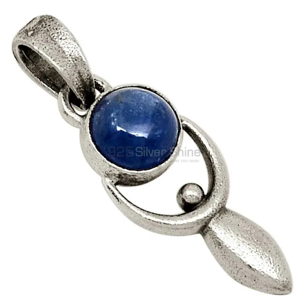 Iolite Gemstone Pendants Suppliers In 925 Fine Silver Jewelry 925SP52-3