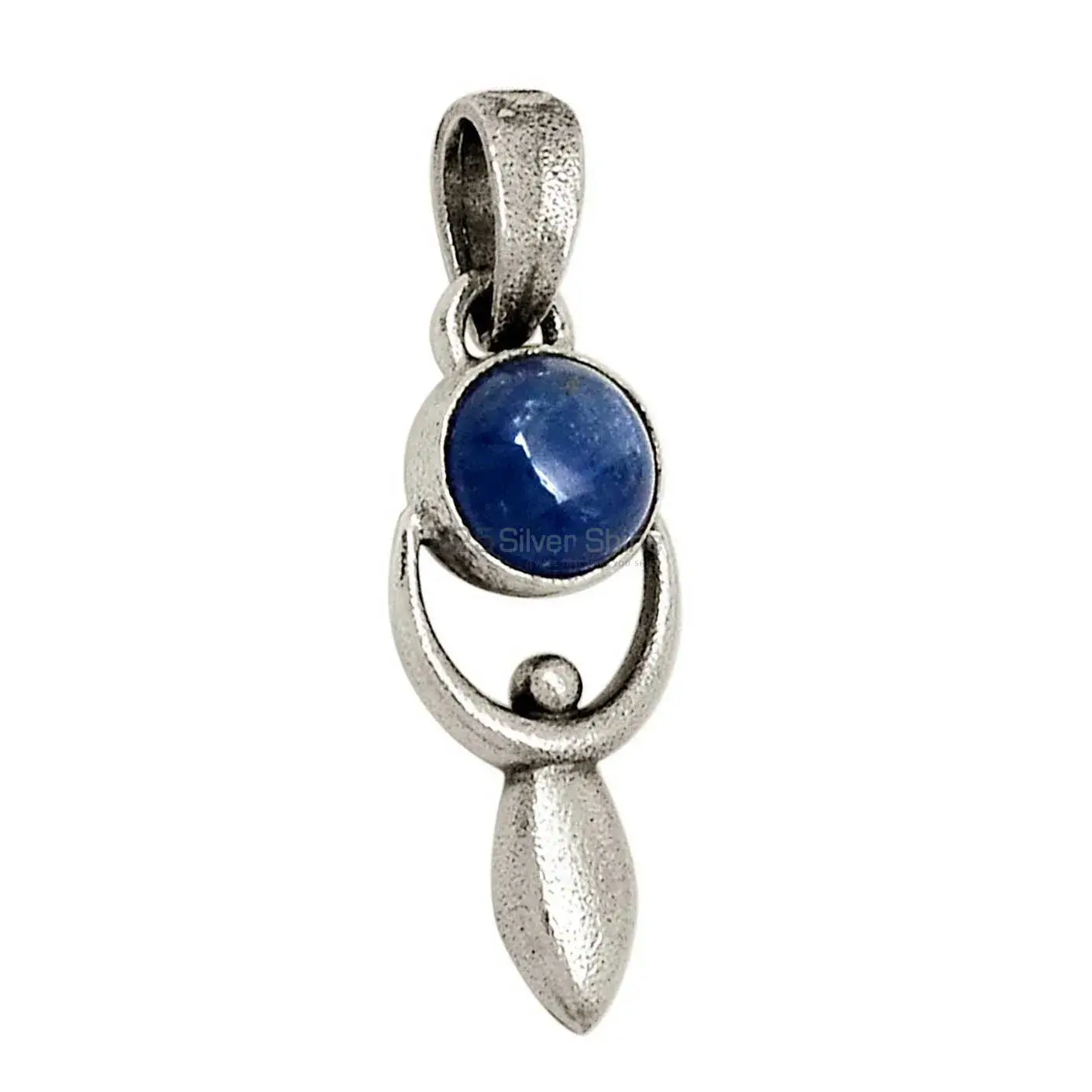 Iolite Gemstone Pendants Suppliers In 925 Fine Silver Jewelry 925SP52-3_0