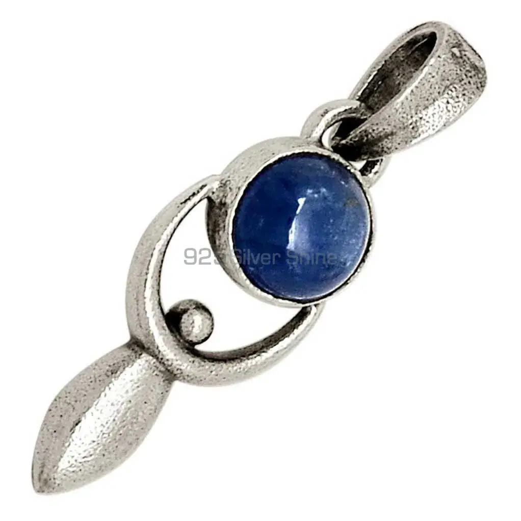 Iolite Gemstone Pendants Suppliers In 925 Fine Silver Jewelry 925SP52-3_1