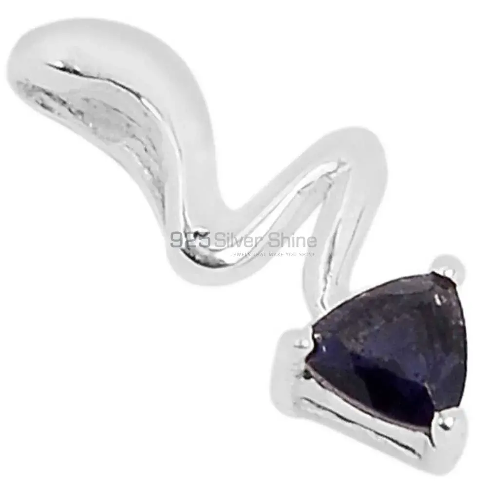 Iolite Gemstone Pendants Suppliers In 925 Fine Silver Jewelry 925SSP318-5