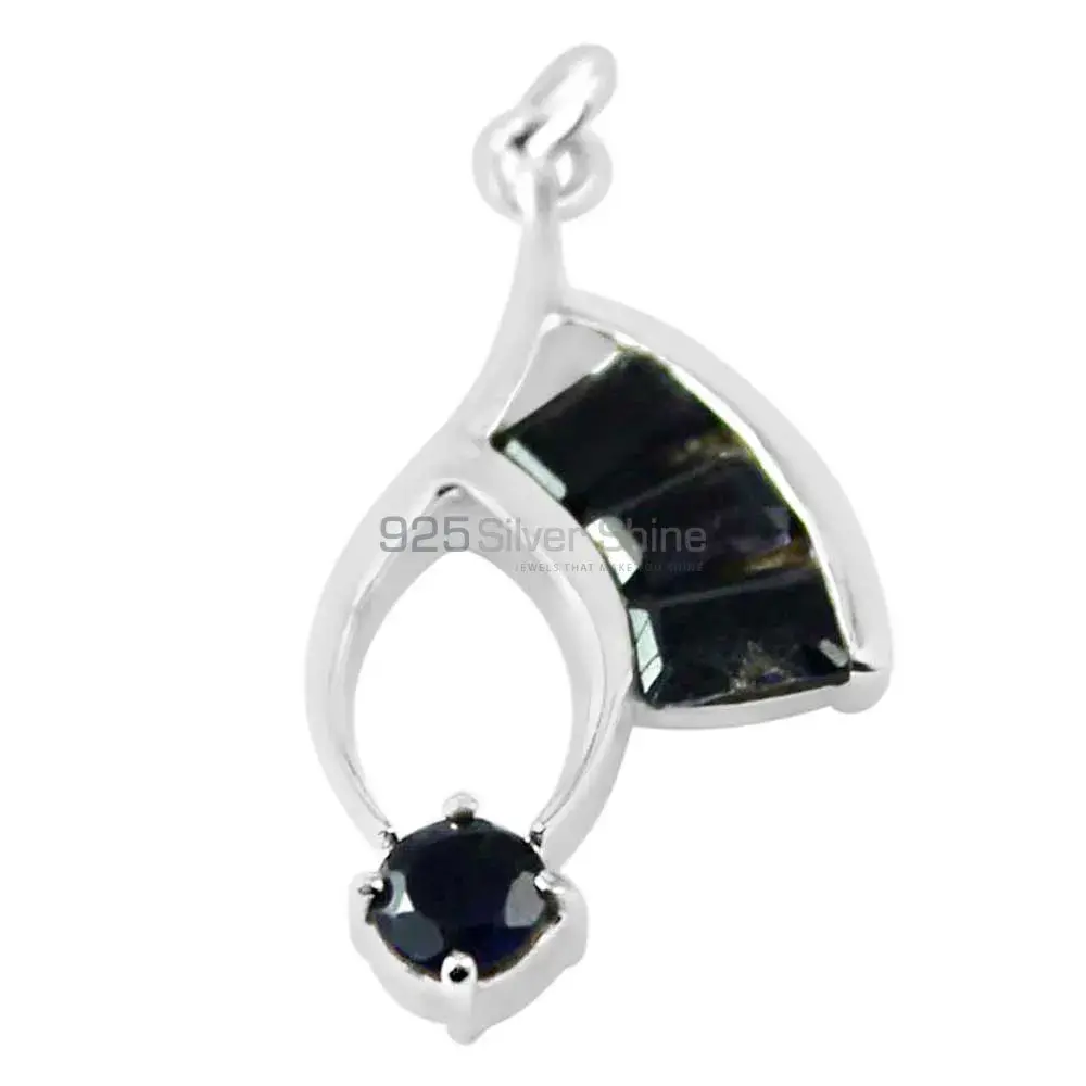 Iolite Gemstone Pendants In Fine Sterling Silver Jewelry 925SP216-6_1
