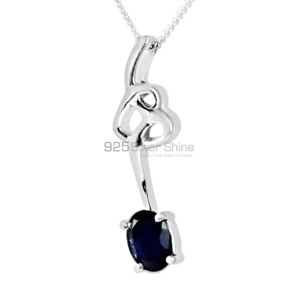 Iolite Gemstone Pendants Wholesaler In Fine Sterling Silver Jewelry 925SP225-3