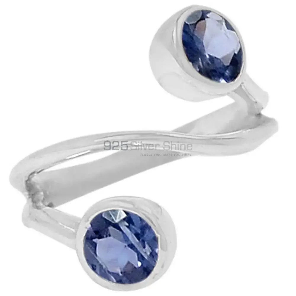 Tow Iolite Gemstone Sterling Silver Rings 925SR090-3