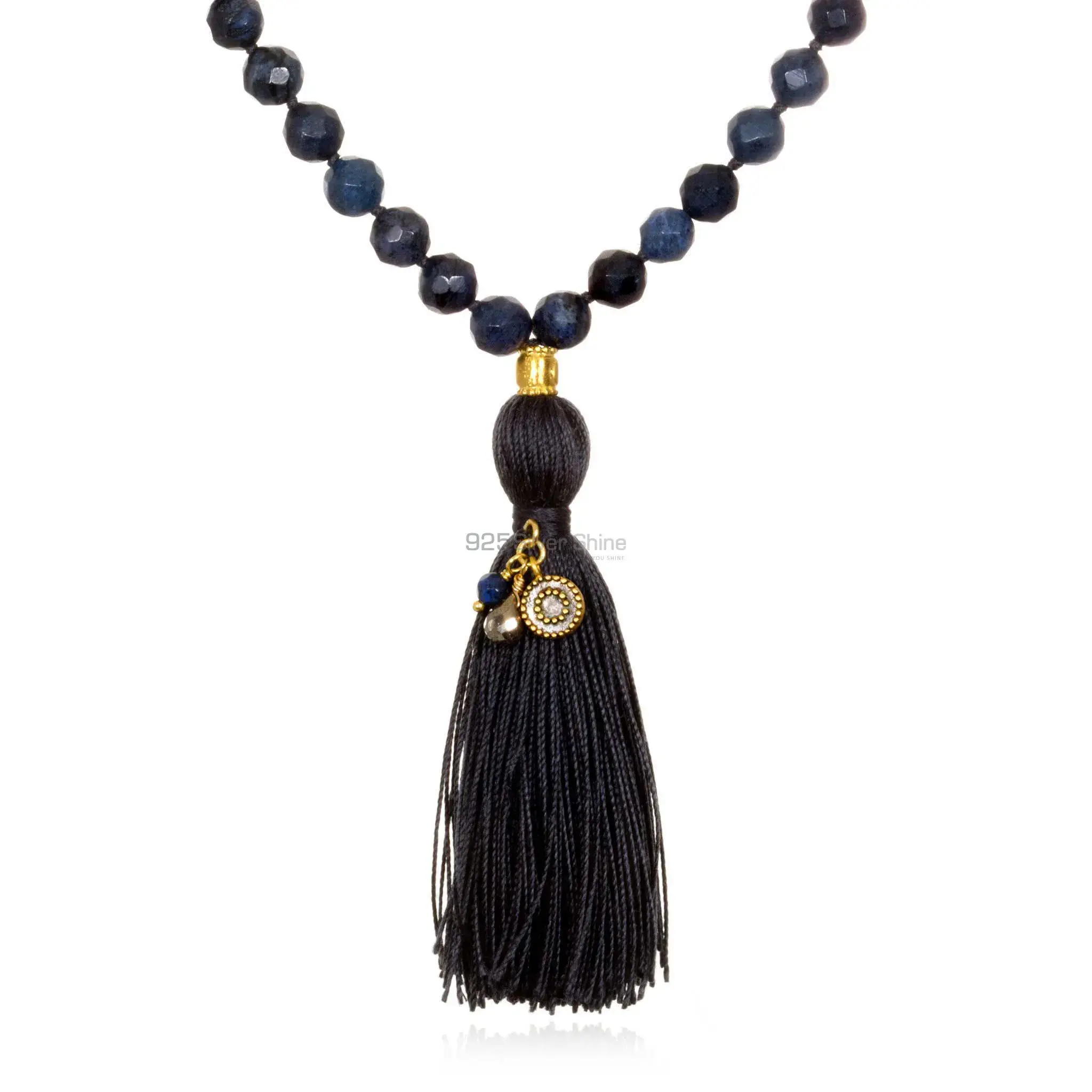 Japa Mala Sodalite Gemstone Spiritual Necklace 925MBC125_0