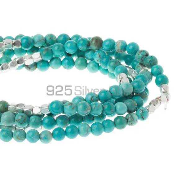 Japa Mala Turquoise Gemstone Spiritual Necklace 925MBC132