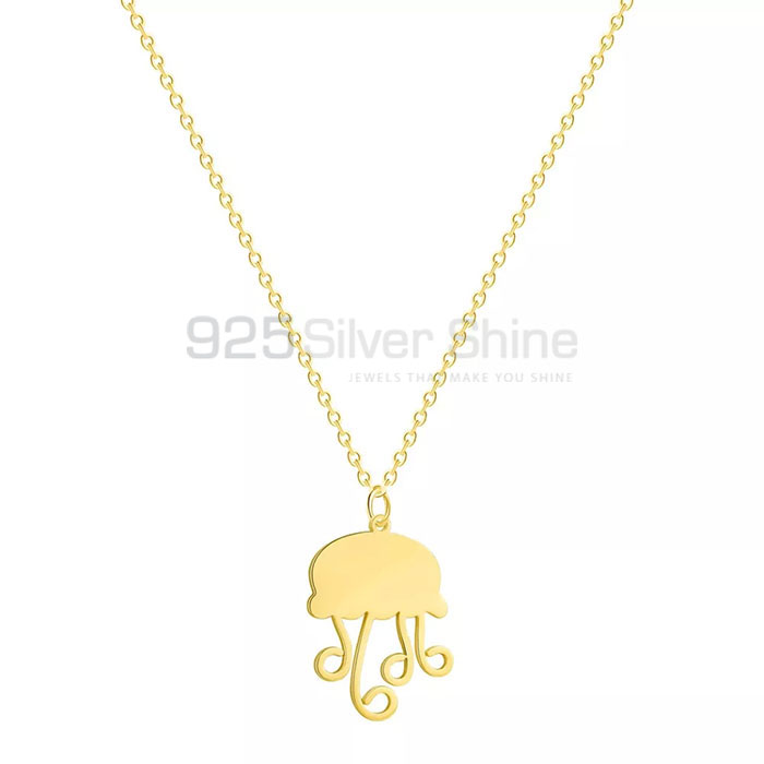 Jellyfish Necklace, Animal Minimalist Necklace In 925 Sterling Silver AMN121