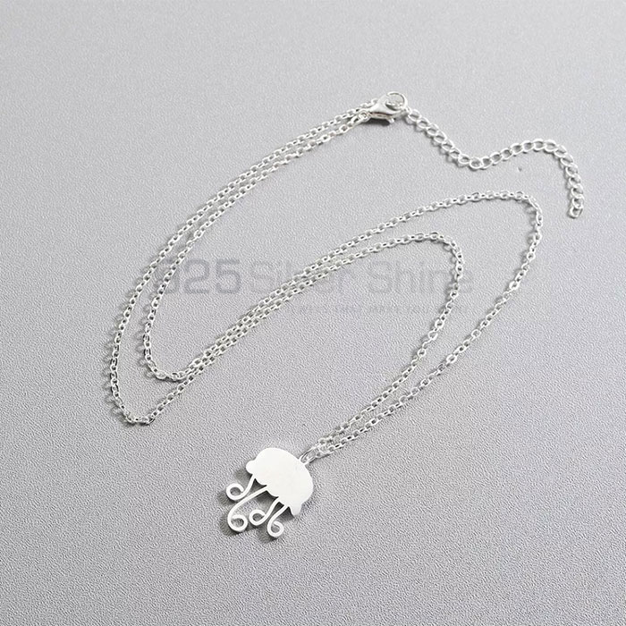 Jellyfish Necklace, Animal Minimalist Necklace In 925 Sterling Silver AMN121_0