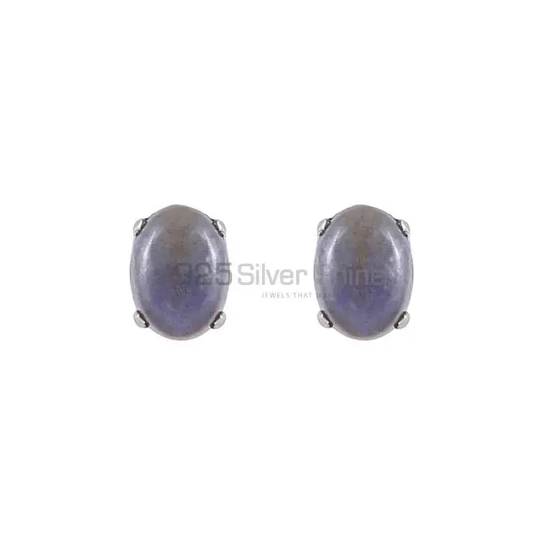 Labradorite Cabochon Gemstone Earring In 925 Sterling Silver Jewelry 925SE17