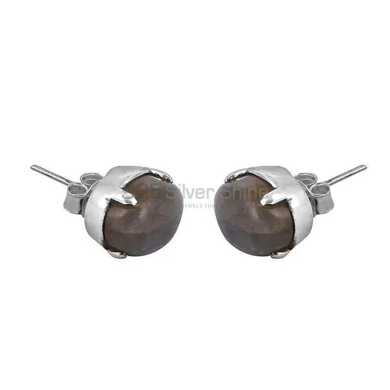 Labradorite Cabochon Gemstone Earring In 925 Sterling Silver Jewelry 925SE17_0