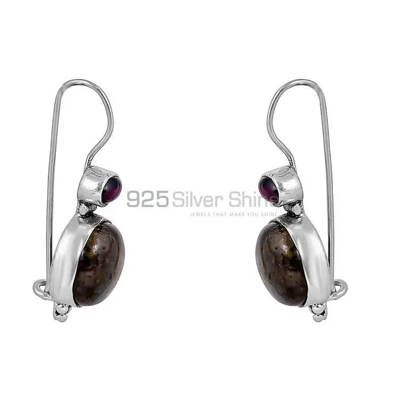 Labradorite-Garnet Gemstone Earring In 925 Sterling Silver Jewelry 925SE110_1