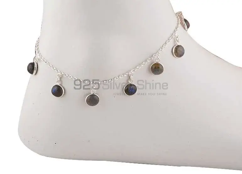 Labradorite Gemstone Anklet In Sterling Silver Jewelry 925ANK140