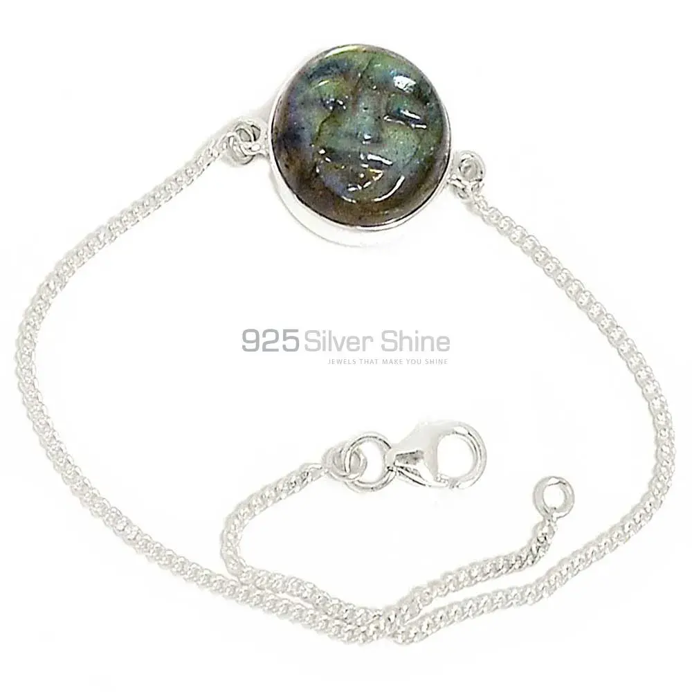 Labradorite Gemstone Bracelets In 925 Sterling Silver Jewelry 925SB303-17