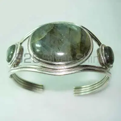 Labradorite Gemstone Cuff Bangle Or Bracelets with 925 Solid Silver 925SSB307