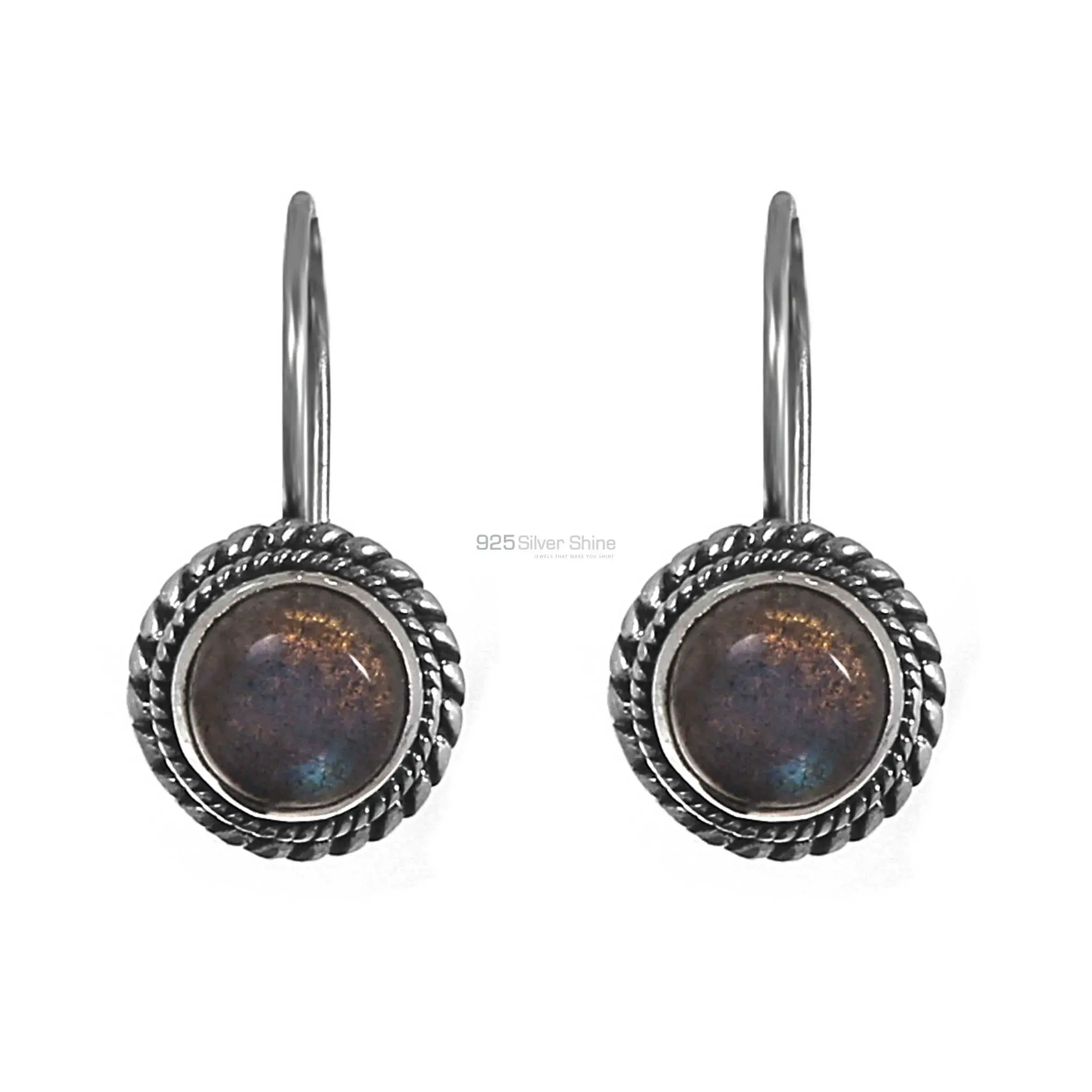 Labradorite Gemstone Earrings In 925 Sterling Silver Jewelry 925SE214