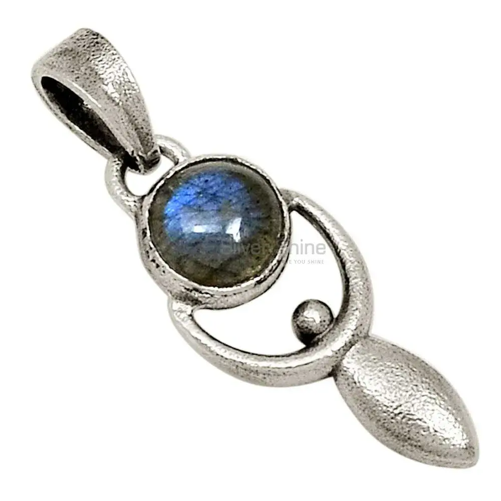 Labradorite Gemstone Pendants Wholesaler In Fine Sterling Silver Jewelry 925SP52-1