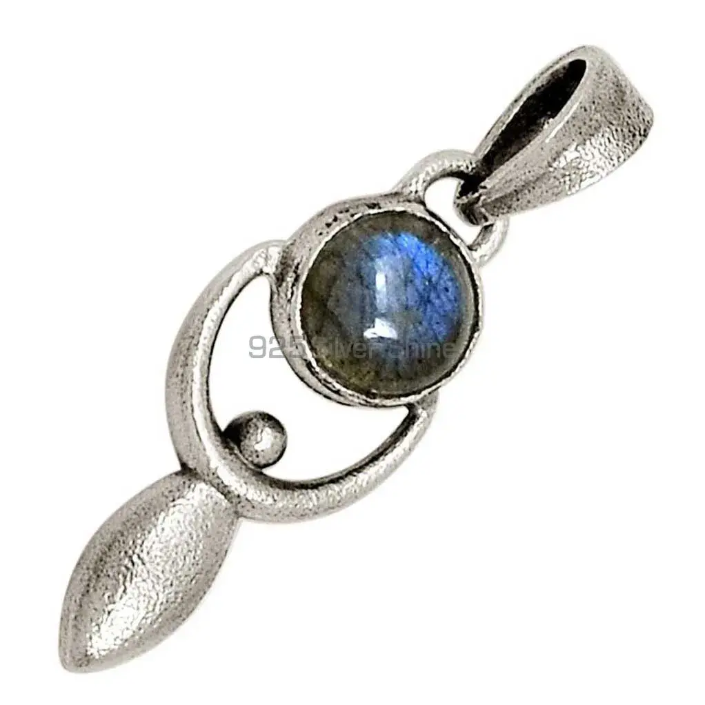 Labradorite Gemstone Pendants In Fine Sterling Silver Jewelry 925SP52-1_2