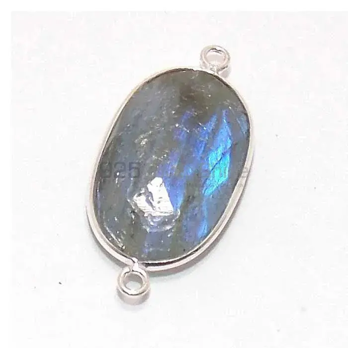 Labradorite Oval Gemstone Double Bail Bezel Sterling Silver Gemstone Connector 925GC229_4