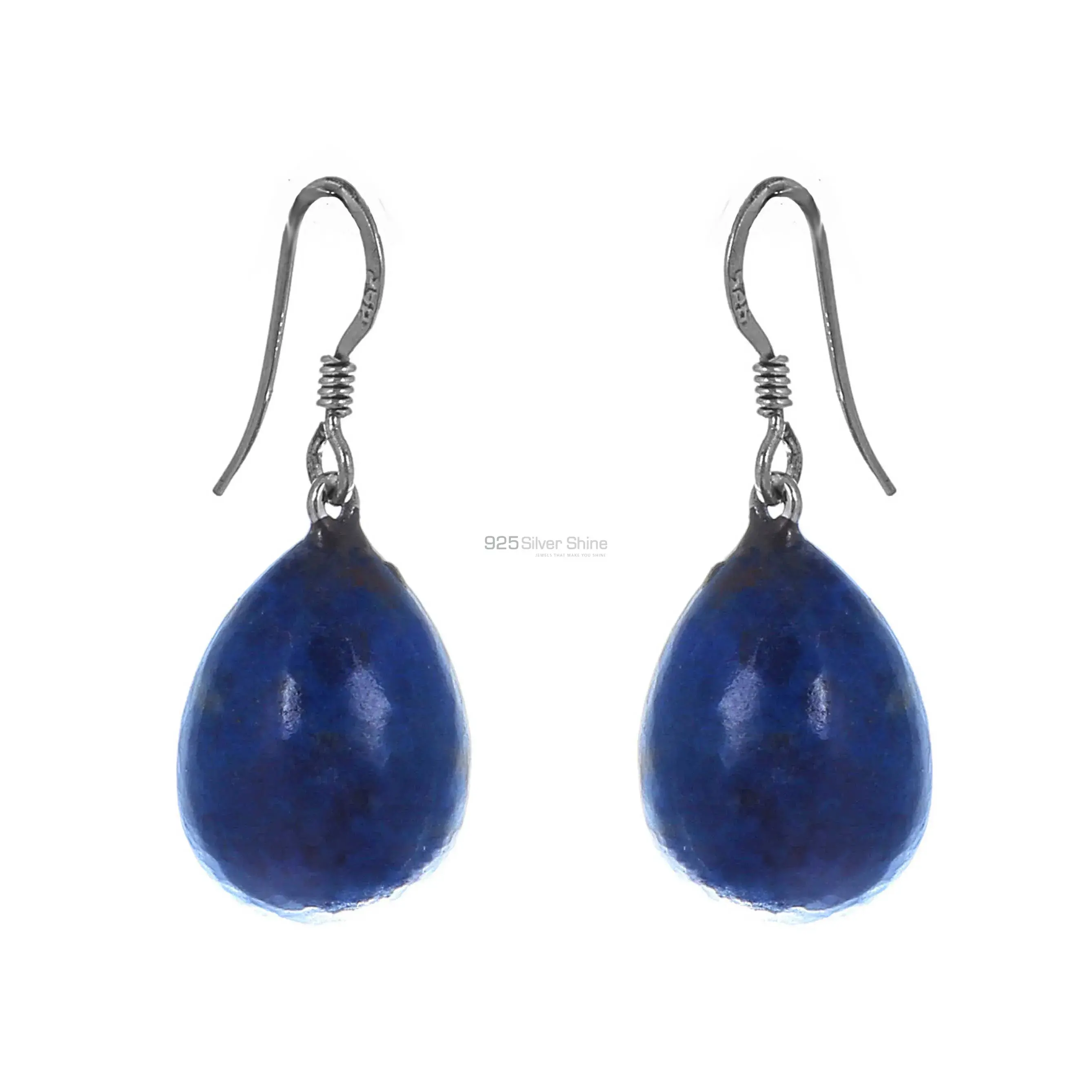 Lapis Beads Earring In Sterling Silver Jewelry 925SE170