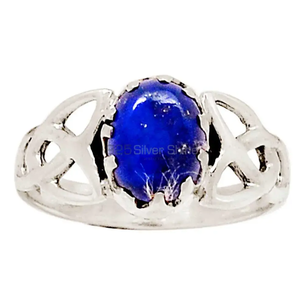 Lapis Cabochon Stone Rings In Silver 925SR2324