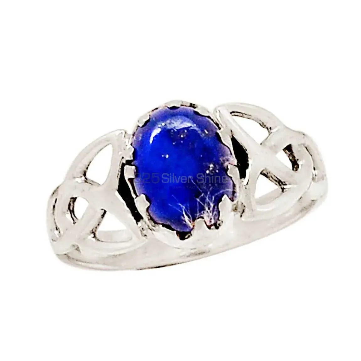 Lapis Cabochon Stone Rings In Silver 925SR2324_0