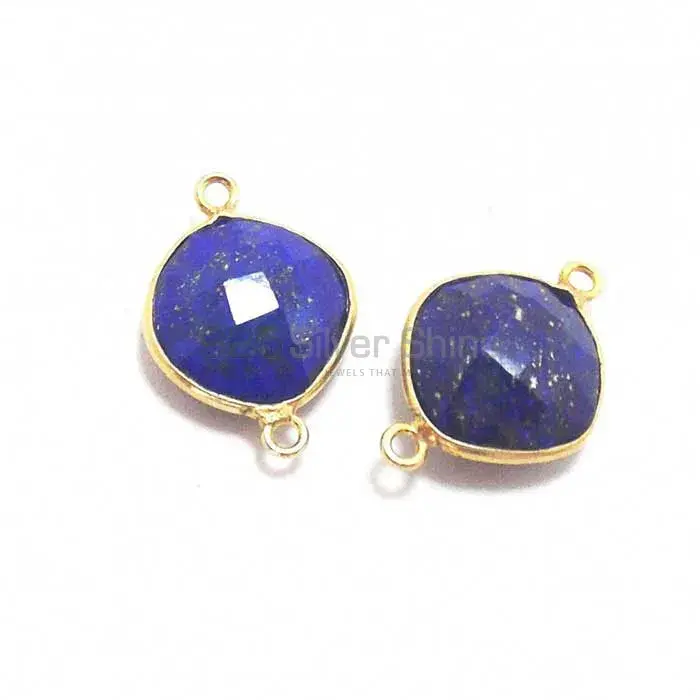 Lapis Lazuli Cushion Gemstone Single Bail Bezel Sterling Silver Gold Vermeil Gemstone Connector 925GC286_6