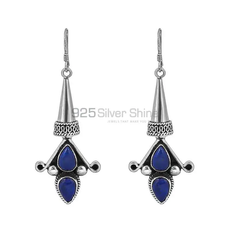 Lapis Lazuli Earring In 925 Sterling Silver Jewelry 925SE31_1
