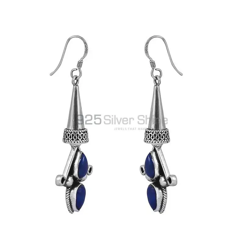 Lapis Lazuli Earring In 925 Sterling Silver Jewelry 925SE31_2