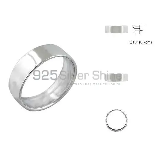 Plain Sterling Silver Rings Jewelry 925SR2690_0