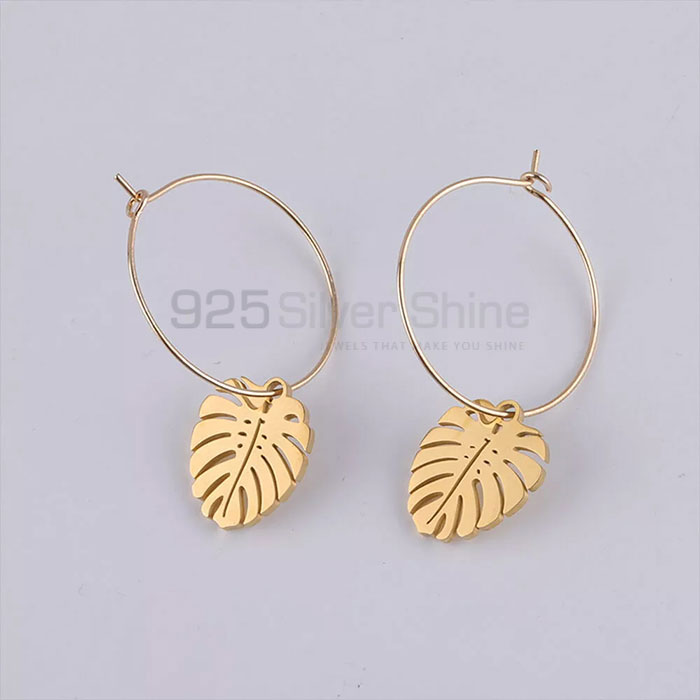 Fashionable Sterling Silver Flower Minimalist Dangle Earring FWME192