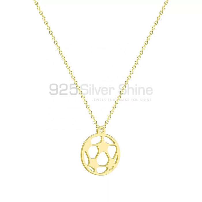 Sports Basketball Necklace In Silver SPMN464
