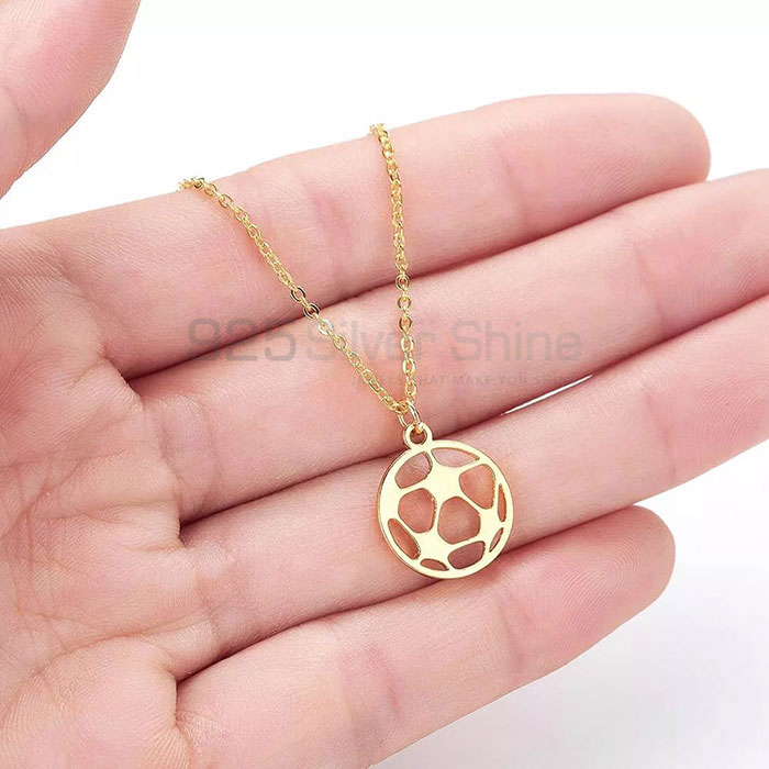 Sports Basketball Necklace In Silver SPMN464_0