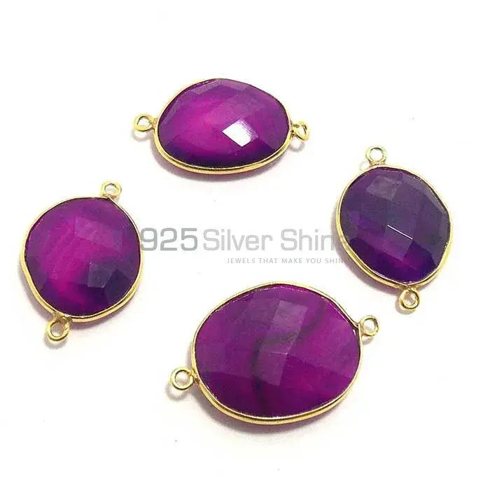 Lavender Oval Gemstone Double Bail Bezel Sterling Silver Gold Vermeil Gemstone Connector 925GC275_2