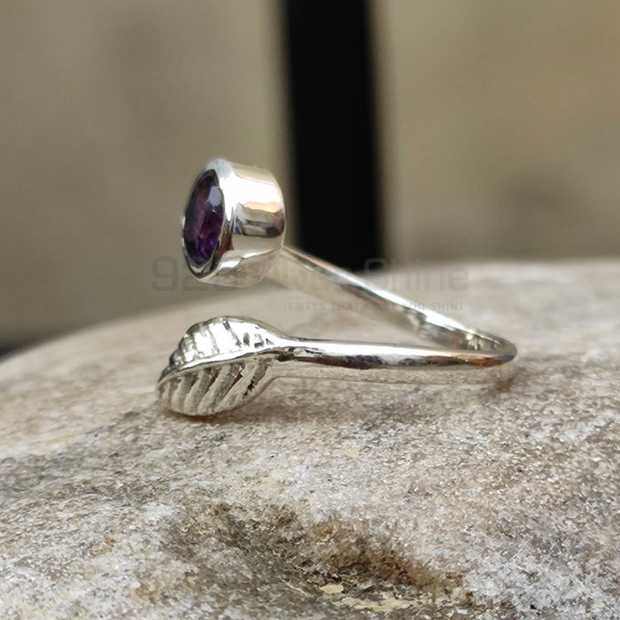 Leap Design Sterling Silver Amethyst Adjustable Rings SSR31_0