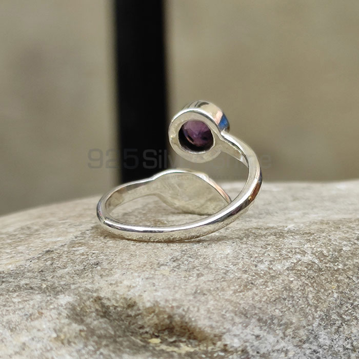 Leap Design Sterling Silver Amethyst Adjustable Rings SSR31_2