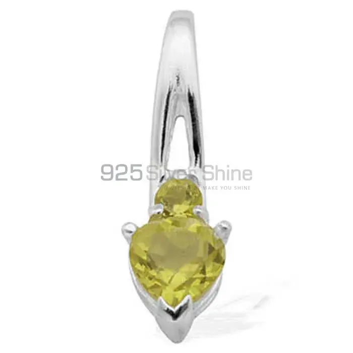 Lemon Quartz Gemstone Pendants Wholesaler In Fine Sterling Silver Jewelry 925SP1593