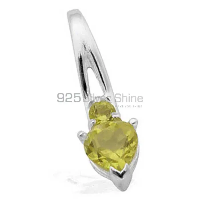 Lemon Quartz Gemstone Pendants Wholesaler In Fine Sterling Silver Jewelry 925SP1593_0