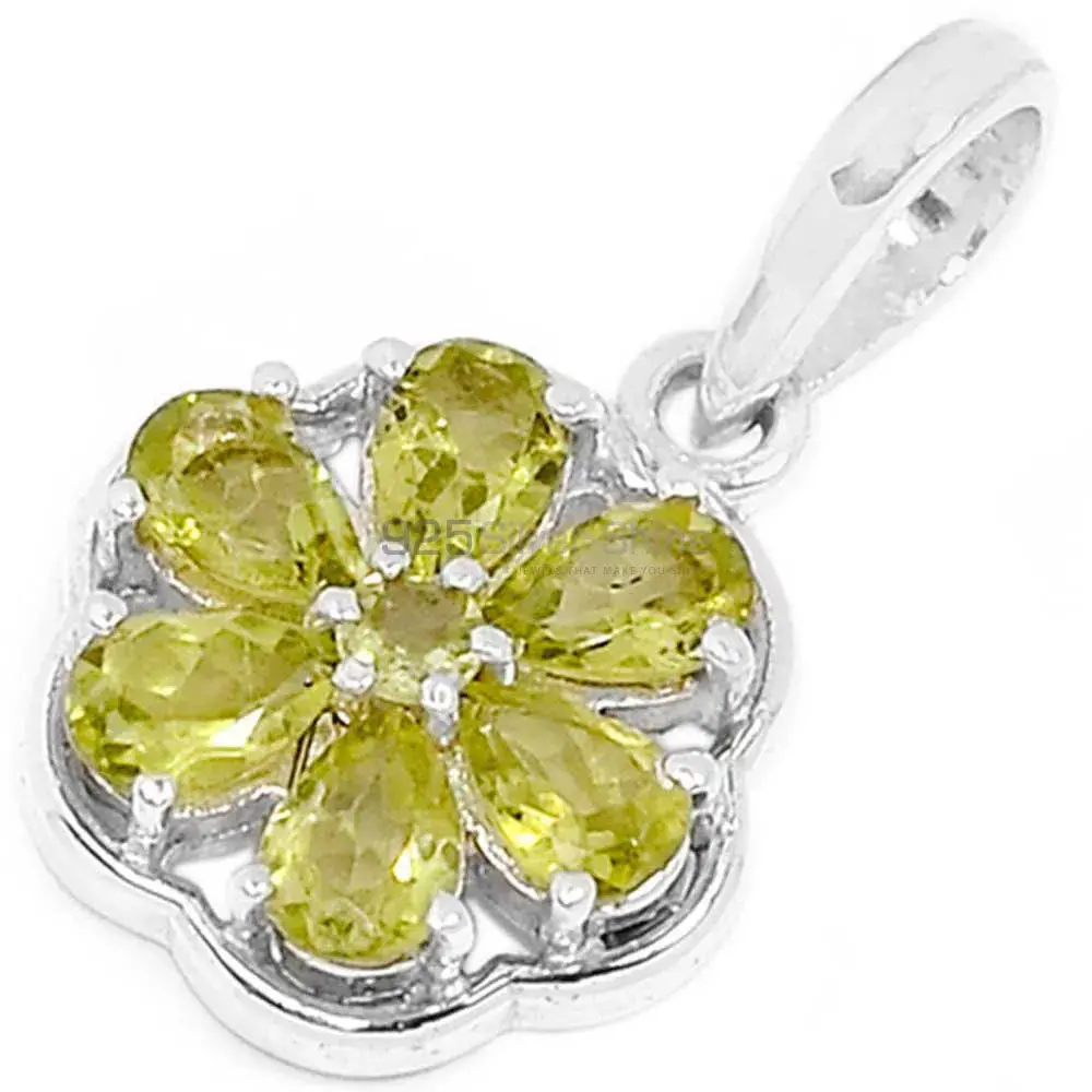 Lemon Quartz Gemstone Top Quality Pendants In Solid Sterling Silver Jewelry 925SP294-2_0