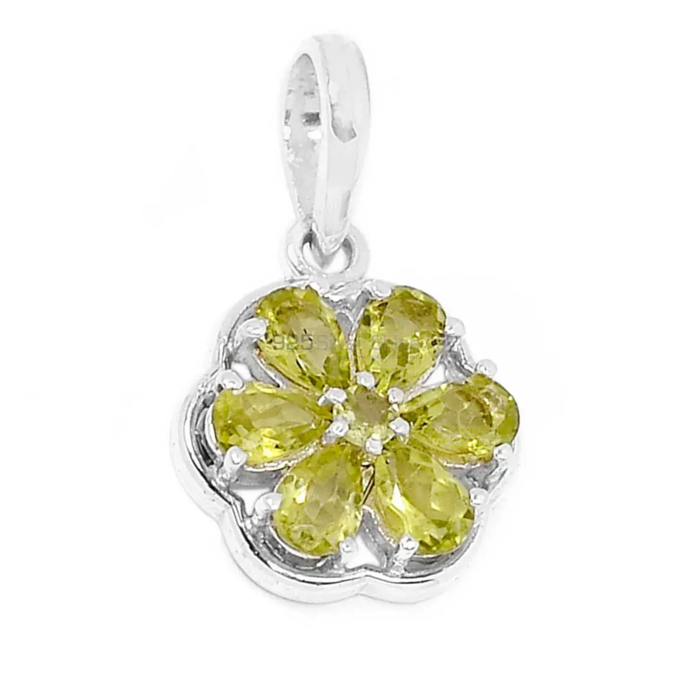 Lemon Quartz Gemstone Pendants In Solid Sterling Silver Jewelry 925SP294-2_1