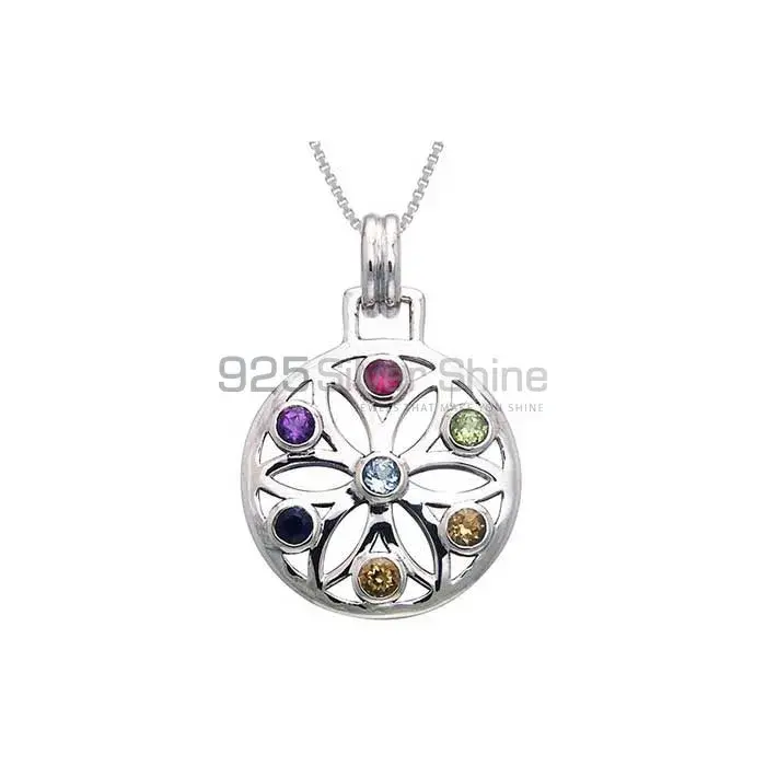 Life Of Star Chakra Yoga Pendant With Sterling Silver Jewelry SSCP189