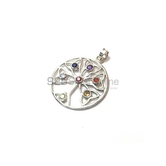 Life Of Tree Chakra Pendant With Sterling Silver Jewelry SSCP142